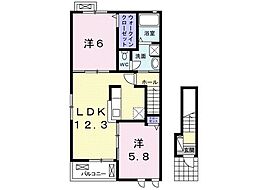 セラヴィB 2LDKの間取図画像