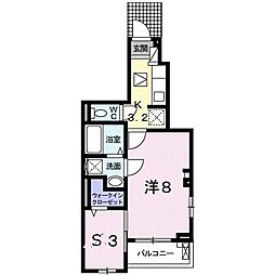 ヴィラオーブ 1SKの間取図画像