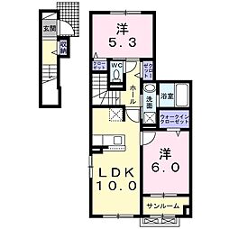 グランドルーチェ 2LDKの間取図画像