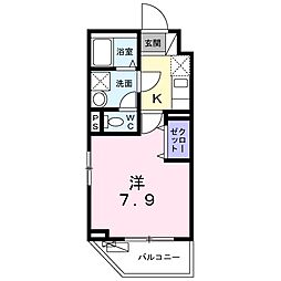 フィーカ蒲田 1Kの間取図画像
