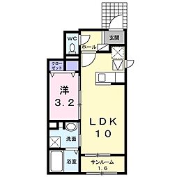 スピカ 1LDKの間取図画像