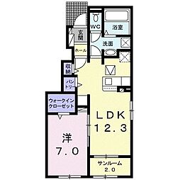 メゾンミネット 1LDKの間取図画像