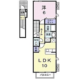 ルミエール 1LDKの間取図画像