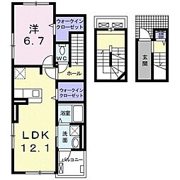 レガリアH 1LDKの間取図画像