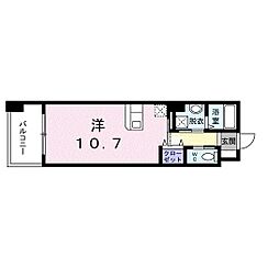 クレメントタカラ ワンルームの間取図画像