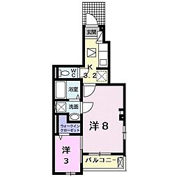 リアーレ2 2Kの間取図画像