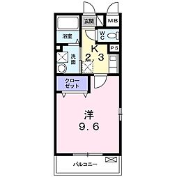 カサ・デ・マレーナ 1Kの間取図画像