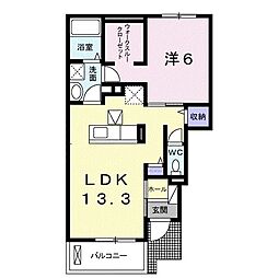 グランプラスA 1LDKの間取図画像