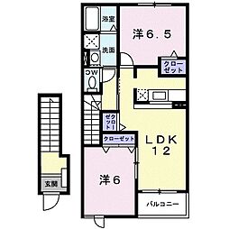 ストラーレ牛川 2LDKの間取図画像