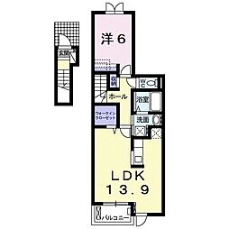 アンセム 1LDKの間取図画像