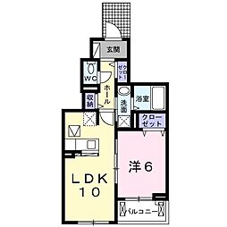 パレス・ナオ 1LDKの間取図画像