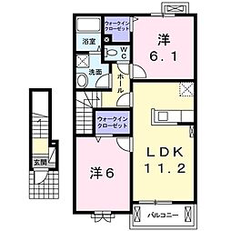 ベル・フィオーレ 2LDKの間取図画像