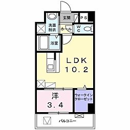 エンラージ・タワー 1LDKの間取図画像