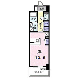 ヴィアーレ光南 ワンルームの間取図画像