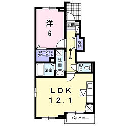すずしの1 1LDKの間取図画像