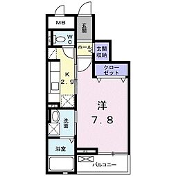 メゾン葵 1Kの間取図画像