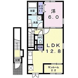 フェリシア 1LDKの間取図画像