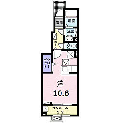 エトワール1 ワンルームの間取図画像