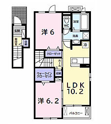 グランド2 2LDKの間取図画像