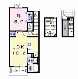 ジョニーズガーデン 1LDKの間取図画像
