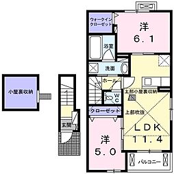 イーフォレスト1 2LDKの間取図画像