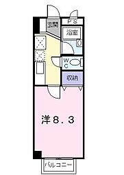 SUNRISE21 1Kの間取図画像