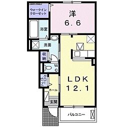イマージュT 1LDKの間取図画像