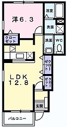サニーヒル2 1LDKの間取図画像