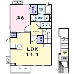シャトンクー 1LDKの間取図画像