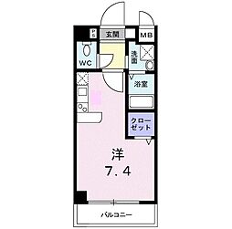 アウローラ冨士 ワンルームの間取図画像