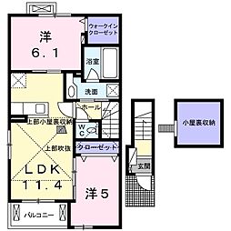 カナディール1 2LDKの間取図画像