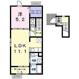 エレナ 1LDKの間取図画像