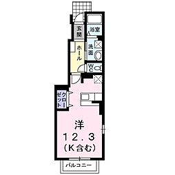 ソレイユ ワンルームの間取図画像