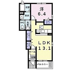 ラフレシール 1LDKの間取図画像