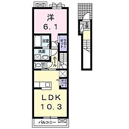 ソレイユ 1LDKの間取図画像