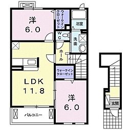 アークレジデンスC 2LDKの間取図画像