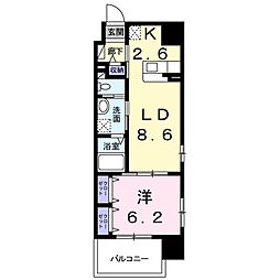 ファミーユ南蛮 1LDKの間取図画像