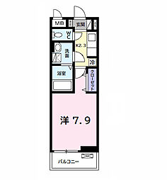 イセミネット市原 1Kの間取図画像