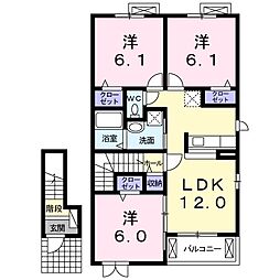 ラヴェーナ 3LDKの間取図画像