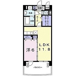 ノースグランパス 1LDKの間取図画像
