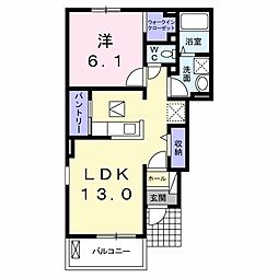 フィオーレNS4B 1LDKの間取図画像