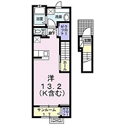 LECOEUR1 ワンルームの間取図画像