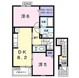 ルーチェ 2DKの間取図画像