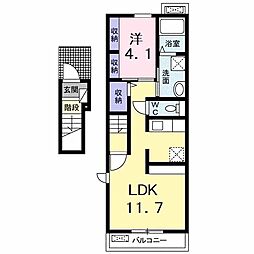 エストレージャ 1LDKの間取図画像
