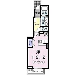 ウエスト・コート ワンルームの間取図画像