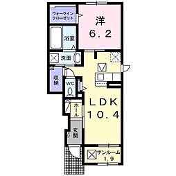 ヴィラ・ブライト西軽井沢2 1LDKの間取図画像