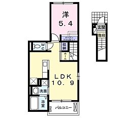 ベルメゾン 1LDKの間取図画像