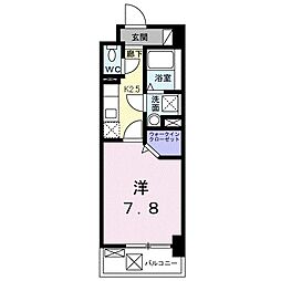 名取飯野坂壱番館 1Kの間取図画像