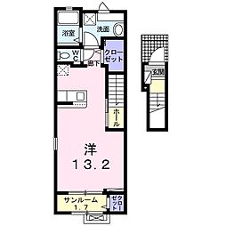 メイプルガーデン1 ワンルームの間取図画像