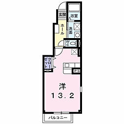 ソルジェンテA ワンルームの間取図画像